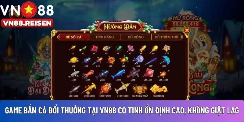 Bắn cá VN88 1 Game bắn cá đổi thưởng tại VN88